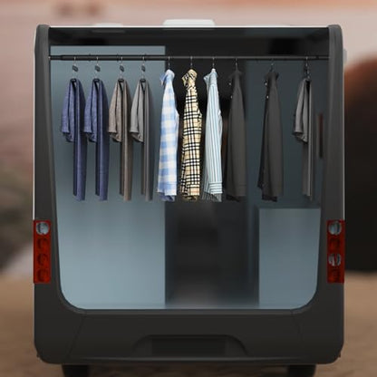 Heavy Duty Car Clothes Hanger Bar 30-64 Inches - Wrinkle Free Telescopic Clothes Rack for Vehicles, SUV, Truck