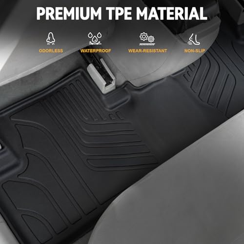 Floor Mats for Honda Civic Sedan 2012-2015, All Weather Floor Mats Trunk Cargo Liner and Door Sill Guards Accessories, Full Coverage Set (Not fit Coupe or Hybrid Models) - style: For Honda Civic | 2012-2015