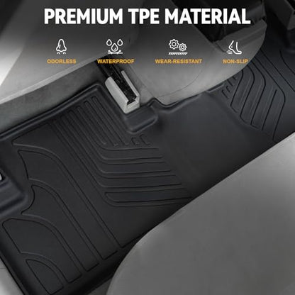 Floor Mats for Honda Civic Sedan 2012-2015, All Weather Floor Mats Trunk Cargo Liner and Door Sill Guards Accessories, Full Coverage Set (Not fit Coupe or Hybrid Models) - style: For Honda Civic | 2012-2015
