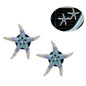 ORIESSE Beach Car Decor,Cute Coastal Car Vent Clips,Starfish Car Air Freshener,2pcs Ocean Themed Dashboard Accessories for Women Teens,Refillable Blue Rhinestone Diffuser