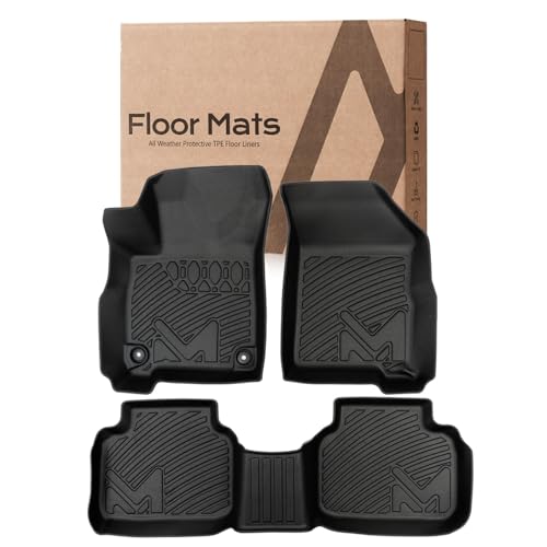 TPE Automotive Floor Mats Custom for 2011-2020 Dodge Journey, All Weather Cover Protection Waterproof Black Floor Liner Front & Rear Row Full Set Car Mats, 3PCS - size: 3PCS (2Row), style: For 2011-2020 | Dodge Journey | 1st & 2nd Row