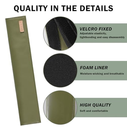 2-Pack Seat Belt Covers, Universal Car Seat Belt Pads Protector for Comfortable Driving, Relief Neck & Shoulder Pain, Fits All Cars & Backpack Straps (05-Green) - color: 05-Green