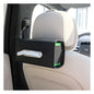 Premium PU Leather Car Tissue Holder, Classic Style, Rectangular, Black - color: Black