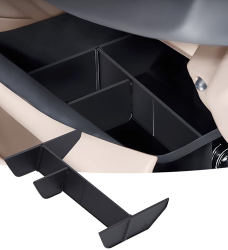 Glove Box Organizer for KIA EV9 2025 2024 (Not for 2026+), Interior Accessories Glove Box Compartment Insert Storage Dividers for 2024-2025 EV9, Black