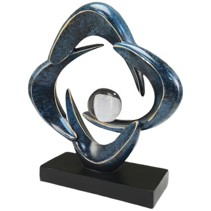 Abstract Sculpture Art Home Decor Accents Modern Decorative Objects for Living Room Shelf Coffee Table TV Stand Cabinet Office Decor Accents (Blue)