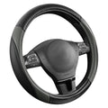 Rubbermaid Steering Wheel Cover – Universal Fit 14.5"–15" Steering Wheel Cover, Anti-Slip Grip, Breathable Leather, All-Season Protection, Interior Upgrade for Cars, Trucks, SUVs - Gray - color: Grey
