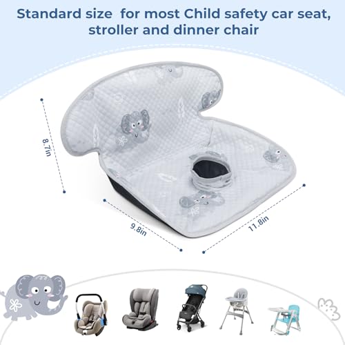 COOLBEBE Infant Car Seat Protector for Potty Training, 2 Pack Dry Waterproof Car Seat Liner Toilet Training for Baby Infant Toddler, Piddle Pads Cover Car Seat Pad for Strollers & Carseat (Grey,2PC)