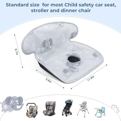 COOLBEBE Infant Car Seat Protector for Potty Training, 2 Pack Dry Waterproof Car Seat Liner Toilet Training for Baby Infant Toddler, Piddle Pads Cover Car Seat Pad for Strollers & Carseat (Grey,2PC)