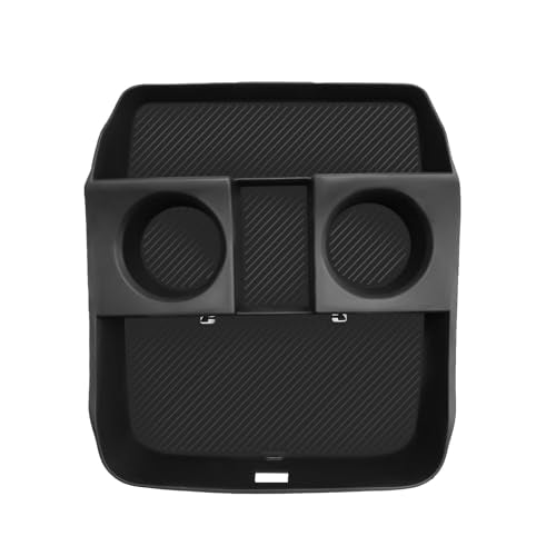 BIBIBO for 2026 Hyundai Palisade Center Console Organizer 2026 Hyundai Palisade Lower Center Console Organizer 2026 Palisade TPE Console Insert Tray - color: Black-Console Under Tray