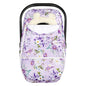 Winter Car Seat Cover Baby Girl Boy, Warm & Windproof Infant Carseat Cover Canopy Protect Baby from Cold Weather, Plush Fleece, Purple Floral - color: Purple Floral