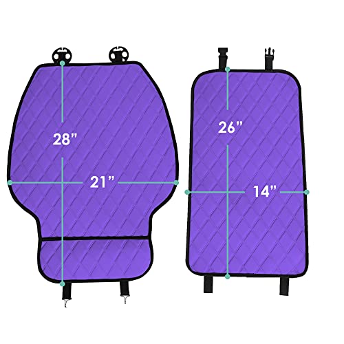 FH Group Car Seat Cushion – Neosupreme Single Front Seat Cover with Front Pockets, Airbag Compatible, Universal Fit Car Seat Cushion for Driver or Passenger Seat, SUV, Truck, Sedan & Van – Purple - color: Purple, style: Front