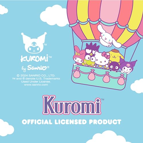 Sanrio Hello Kitty and Friends Kuromi Black Car Steering Wheel Cover, Universal Fit Cute Accessories for Women Stylish Decor Gifts Hello Kitty Accessories - Fits Standard Wheels 14.5"-15" - style: Kuromi Black