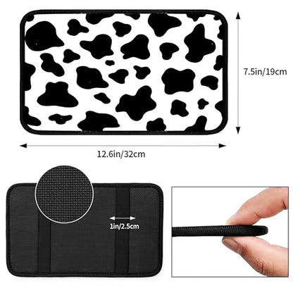 Universal Fit Center Console Armrest Cover - Soft, Stylish & Washable Pad for Car, Truck, SUV and RV, All-Day Comfort, Enhanced Protection - Brown Marble Pattern Design (Cow Pattern) - color: Cow pattern