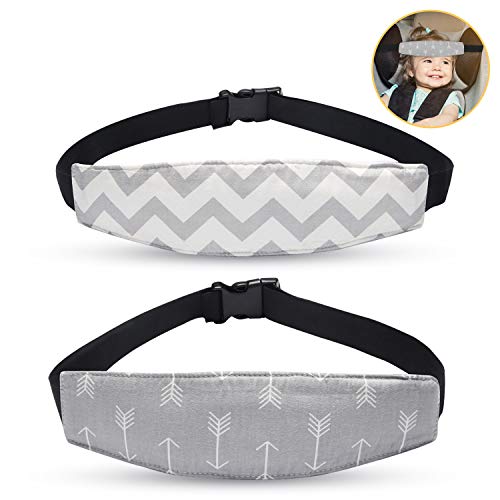 Baby Carseat Head Support,Car seat Straps Pillow Support Ban,Stroller Neck Relief Strap Headrest,Slumber Sling Sleep Positioner for Toddler Infants Child Children Kids(Gery) - color: multicolor