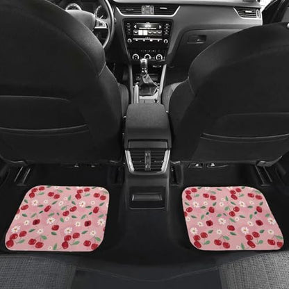 Cherry Flower Pink Car Floor Mats Front & Rear Car Mats Set of 4pcs Car Carpet Universal Fit for SUV,Vans,sedans,Trucks - color: Cherry Flower Pink