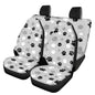 Howilath Grey and Black Dog Paw Print Car Seat Covers Full Set of 4 Pack Universal Fit for Most Cars Trucks Suvs Puppy Footprint Auto Accessories - color: Grey Dog Paw Design