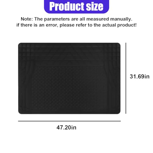 Car Cargo Liner, All Weather Heavy Duty Trunk Liner, Anti-Slip Trimmable Floor Mat, Universal Automotive Trunk Protection Mat for Cars, SUVs, Trucks (Black)