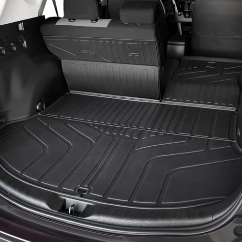 Cargo Mat for 2013-2018 Toyota RAV4 Gas, Full Coverage All Weather Cargo Mat with Backrest Protectors for Toyota RAV4 Accessories (Not fit Hybrid Models)