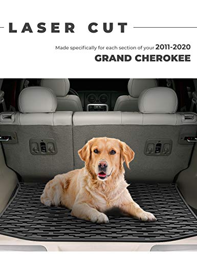 JOYTUTUS Cargo Mat Compatible with 2011-2021 Grand Cherokee WK2 & 2022 Grand Cherokee WK, All Weather Protection Cargo Liners Trunk Mats Vehicle Carpet Heavy Duty Waterproof Odorless Durable Black - size: Grand Cherokee WK