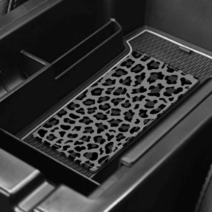 Leather Car Registration and Insurance Card Holder, Cute Car Accessories Vehicle Glove Box Car Organizer for Documents, Cards, License Grey Black Leopard - color: Grey Black Leopard