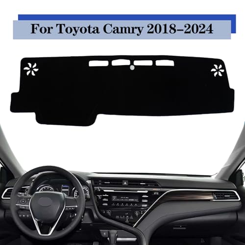Dash Cover Pad Compatible with Toyota Camry 2018 2019 2020 2021 2022 2023 2024 Dash Board Cover Protector Dashboard Pad Dash Mat for Camry 2024 Accessories Polyester Black - size: Polyester for Camry 2018-2024 Dash Mat