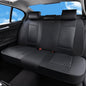 Huidasource Back Seat Covers, Luxury Nappa Leather Rear Seat Cover with Velcro Adjustable, Child Seats, Ventilation Holes, Seat Belts, Car Back Seat Cover Universal Fit for Most Cars SUV Trucks, Black - color: R# Black, size: Rear