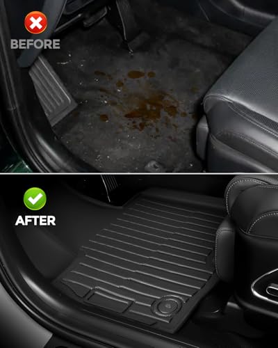 TAPTES for Hyundai Palisade Hybrid Floor Mats 2026, All Weather Car Floor Liners Rubber Carpet for Palisade Hybrid Calligraph Interior Accessories 7/8 Passenger Not Fuel Model