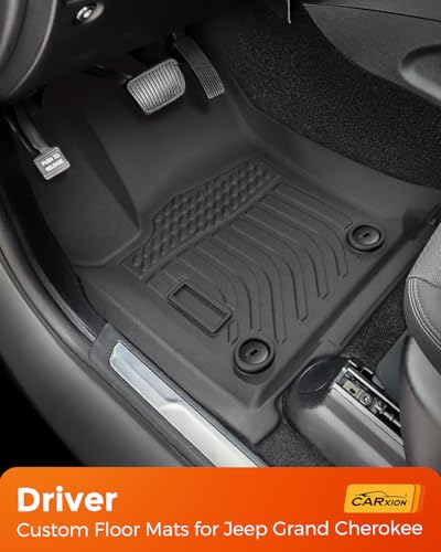 Floor Mats for Jeep Grand Cherokee: 2011-2021 (Not for L) Cargo Trunk Liner, Car Accessories All Weather Rubber Custom Fit for Grand Cherokee 2021 2020 2019 2018 2017 2016-2011 SUV 5-Seat Models Black