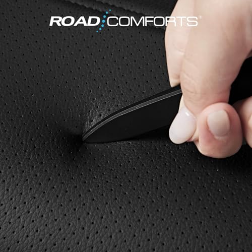 Road Comforts Leather Seat Covers, Breathable Car Seat Covers Full Set for Men,Airbag Compatible, Automotive Seat Covers Set Universal Fit Most Cars,Vans,Truck,SUV - color: Green Full Set