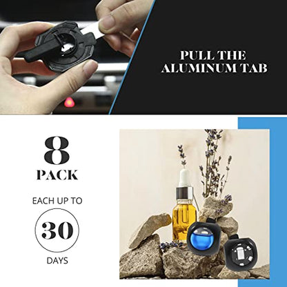 DRIVEJOY Car Air Freshener Vent Clips, 8 PK, 6 Ocean, 2 New Car Scent, Long Lasting Air Fresheners for Men & Women, Up to 240 Days, Odor Eliminator - color: Ocean