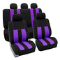 FH Group Car Seat Covers (Purple, Universal Fit) - Cloth, Full Set, Low Back, Airbag Compatible, Split Bench Rear Seat Cover for SUV, Sedan, Van - color: Purple, size: Full Set
