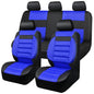 CAR PASS Leather 3D Foam Back Support Car Seat Covers Full Set Air Mesh Automotive Seat Covers, All Season Car Seat Cover Fit Automotive,SUV,Sedan,Van, Airbag Compatible Elegance(Black and Blue Royal) - color: Black and Blue