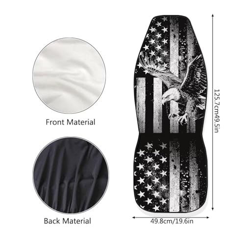 INSTANTARTS 250th US Flag Front Car Seat Covers Two Front Seats Only 2PCS Soft Automotive Vehicle Seat Cover Fit for Most Cars, SUV,Truck - color: 250th Eagle US Flag