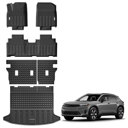 3W Floor Mats & Cargo Liner for 2024 2025 2026 Honda Prologue & Chevrolet Blazer EV, All Weather Protection Car Mats with Backrest Mat, Back Seat Cover Protector for 2025 Prologue Accessories, Black - size: 6. Prologue|24-26|Full Sets