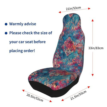 Stain Resistant Car Seat Cover Boho Aztec Bucket Seat Covers Non-Slip Seat Protector Cloth Seats, Van, Truck, SUV, Sedan Modern Blue Seat Protector - color: Boho Aztec