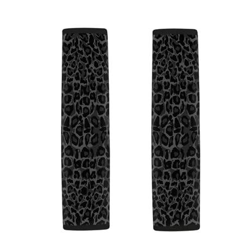 Dreaweet Black Leopard Print Seatbelt Covers for Women Soft Comfortable Seat Belt Cover Pad Fashion Cheetah Print Car Accessories 2 Pack Universal Car Seat Shoulder Strap Pads - color: Black Cheetah Print