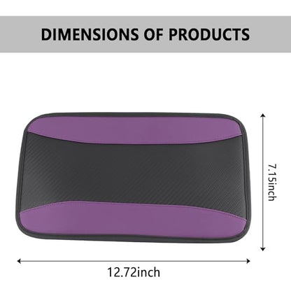 IHOTDER Stylish Car Center Console Cover,PU Leather Car Armrest Cover Prevent Scratches on Center Console,Universal Car Armrest Cushion Car Accessories Interior for Car SUV Truck (Purple) - color: Purple