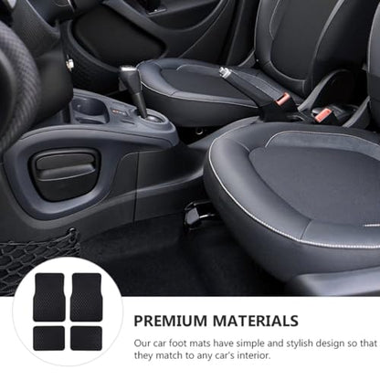 Vaguelly 4pcs Waterproof Pu Leather Car Carpet Mats Non-Slip Front and Rear Floor Mats Universal Fit for Suvs and Sedans Automotive Interior Floor Covering