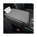 Car Center Console Cover, 13 × 7.1 × 3.0 Inch Leather Auto Armrest Cover with Pockets & Tissue Box, Waterproof Comfortable Center Console Cushion Pad for Cars Trucks SUVs (Gray) - color: Gray