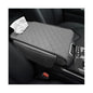 Car Center Console Cover, 13 × 7.1 × 3.0 Inch Leather Auto Armrest Cover with Pockets & Tissue Box, Waterproof Comfortable Center Console Cushion Pad for Cars Trucks SUVs (Gray) - color: Gray