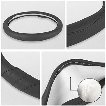 West Llama Customized Auto Car Steering Wheel Cover for Toyota Prius,86,13.75-14.25 inch - color: A-Black, size: Small Size (13 ¾''-14 ½'')