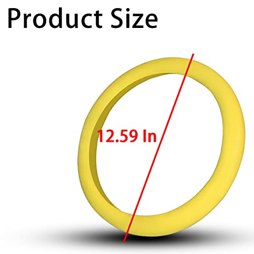 Car Silicone Steering Wheel Cover, Soft Anti-Slip Auto Steering Wheel Protector Fit 14 Inch, Universal Vehicle Interior Accessories for Cars, SUVs, Trucks, and Vans (Yellow) - style: Yellow