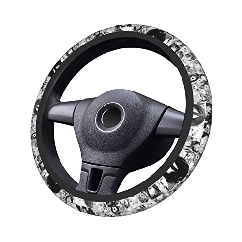 Anime Steering Wheel Cover Anime Car Accessories for Men Women with Car Coaster, 15 Inch Anti-Slip Car Steering Wheel Covers Universal Fit.