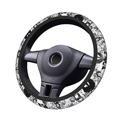 Anime Steering Wheel Cover Anime Car Accessories for Men Women with Car Coaster, 15 Inch Anti-Slip Car Steering Wheel Covers Universal Fit.