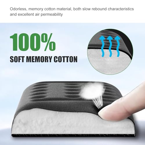 WZP 2PCS Car Arm Rest Elbow Pads, Arm Rest Cushion with Memory Foam Pad, Providing Comfortable Soft Arm Support, Universal Car Door Armrest Pad for Most Vehicles (Black)