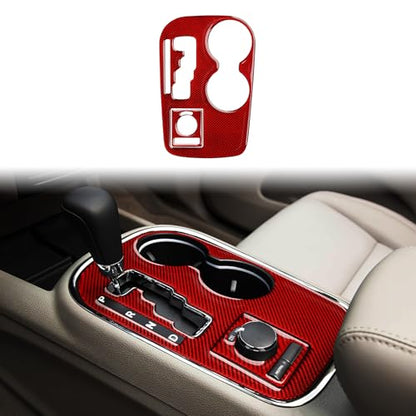 Car Gear Shift Panel Decals for 2011 Dodge Durango Accessories Carbon Fiber Interior Stickers - color: Gear Shift Panel, A2