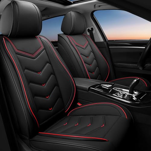 Car Seat Covers Fit for RAM 2012-2026, Stylish Sport Seat Covers, Waterproof Wear-Resistant Premium Nappa Leather Car Seat Covers.(2 Pcs Front/Black) - color: Black, size: Standard 2 Seats