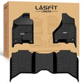 LASFIT Floor Mats 2013-2018 for Dodge Ram 1500/2500/3500 Crew Cab, 2019-2024 for Dodge Ram 1500 Classic Crew Cab 4 Full Size Doors All Weather TPE Custom Fit Car Mats Floor Liners 1st & 2nd Row, Black - style: 1) 1500/2500/3500 | 2013-2018 |Crew Cab Floor
