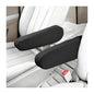 2PCS Car Front Seat Armrest Covers, Soft & Comfortable Elastic Fabric Vehicle Arm Rest Cushion, Stretch Automotive Center Console Skin Protector, Universal for Truck SUV Sedan (Black) - color: Black