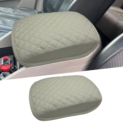 Zxiaochun Center Console Cover Compatible with 2009-2015 Honda Pilot, Middle Console Armrest Lid Leather Protector, Gray - color: Gray, size: for 2009-2015 Pilot Console Cover